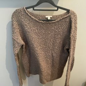 Gap Textured Boat-neck Tan Sweater